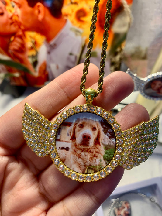 Dog Sparkling Wings Charm