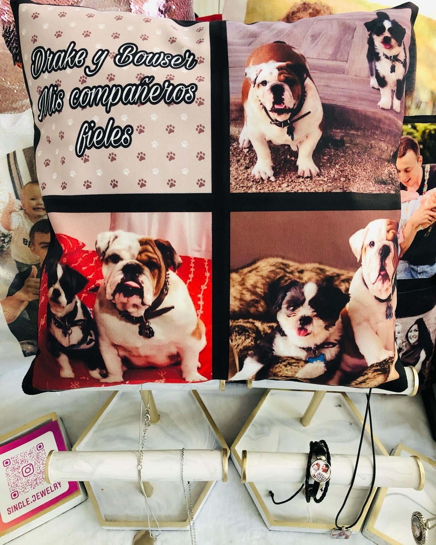 Collage Pillow dog photos